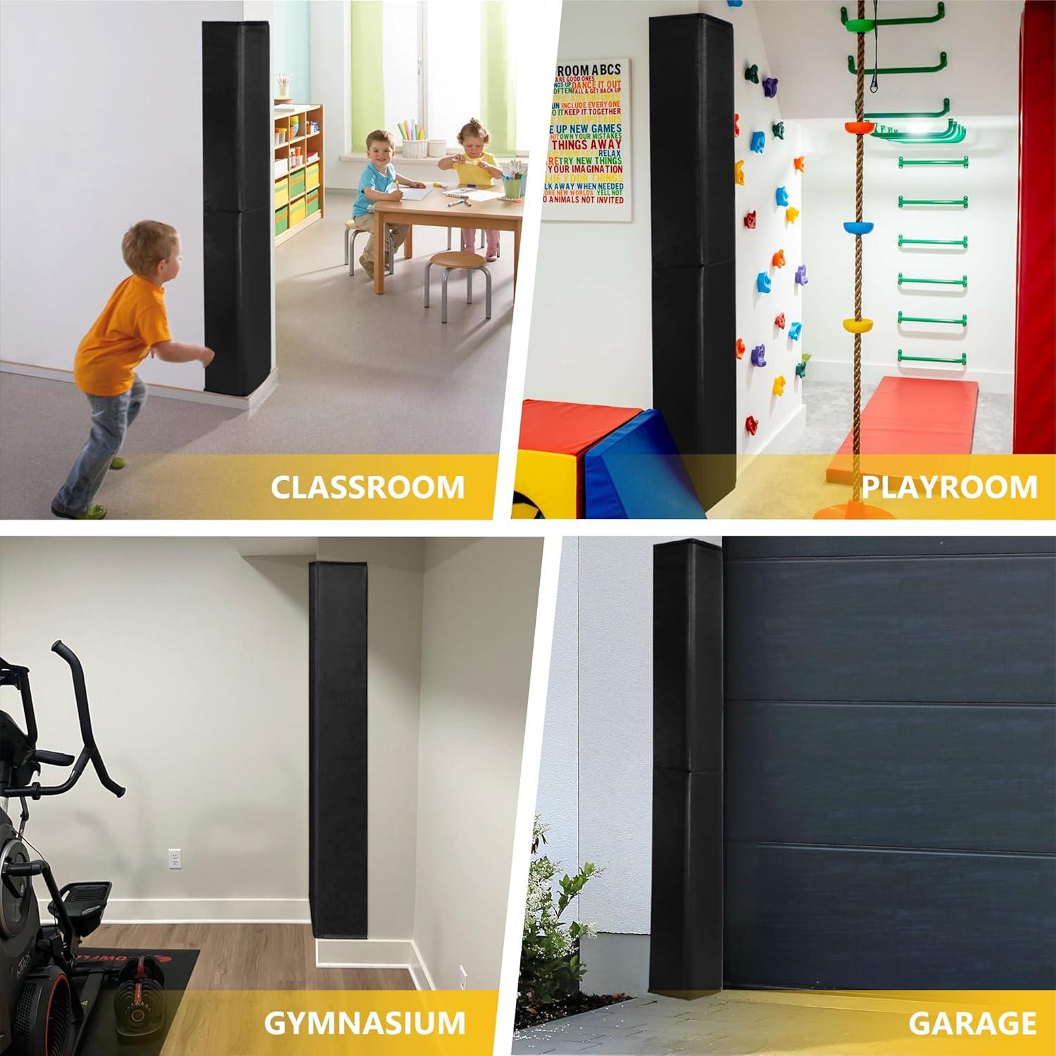 Protectores de Esquinas de Pared PHENEPUS 1.52m Negro