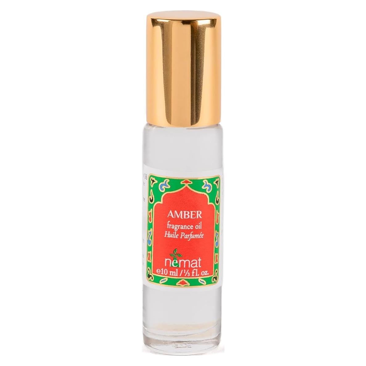Aceite de Perfume Ámbar Roll-On Nemat 10 ml Sin Alcohol
