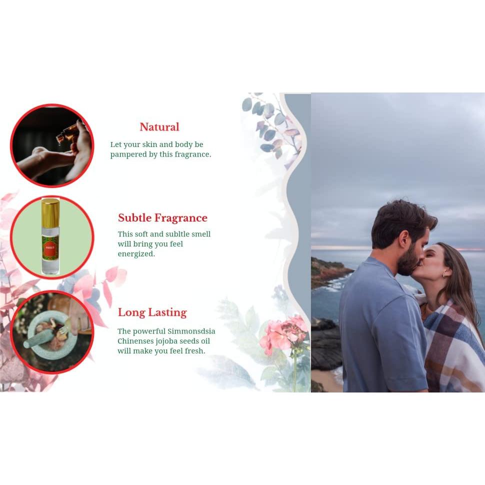 Aceite de Perfume Ámbar Roll-On Nemat 10 ml Sin Alcohol