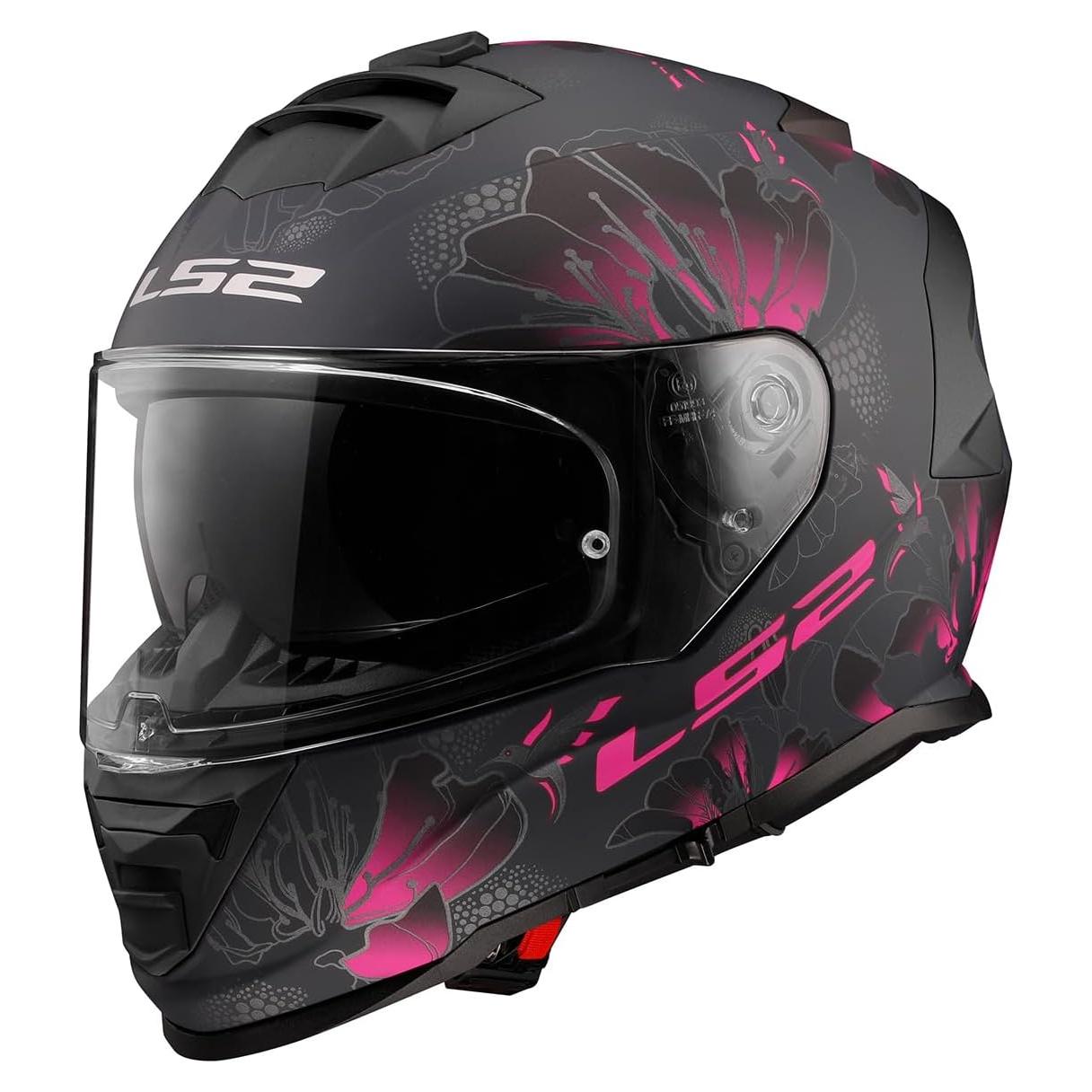 Casco LS2 Helmets Assault Full Face KPA Negro Mate/Púrpura