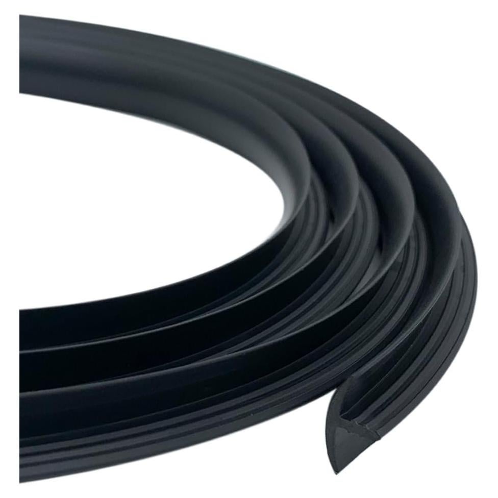 Moldura de goma T Tintvent 1/2" (8 m) negra para bricolaje