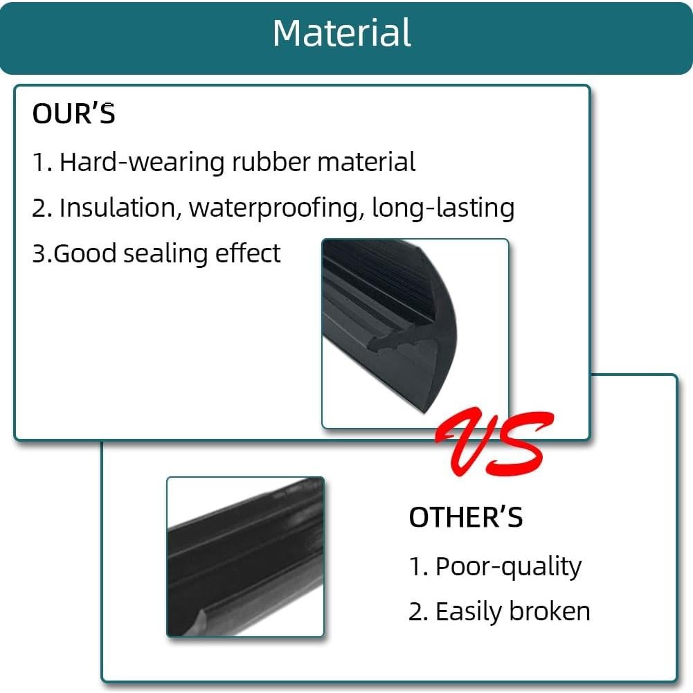 Moldura de goma T Tintvent 1/2" (8 m) negra para bricolaje