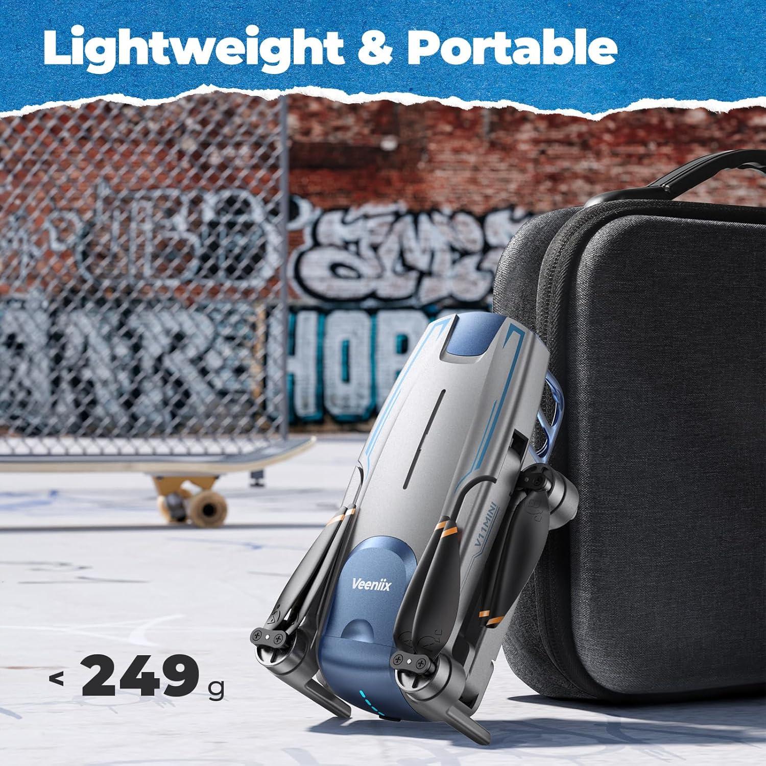 Dron Veeniix V11MINI 4K con 2 baterías y GPS