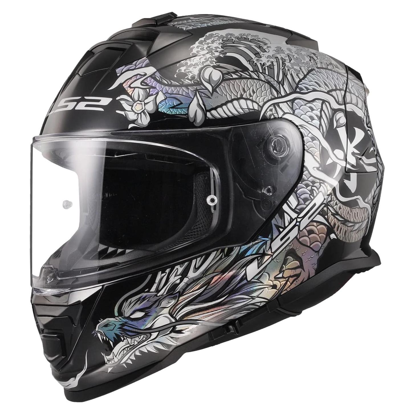 Casco LS2 Helmets Assault Full Face KPA 3X-Large Plata/Negro