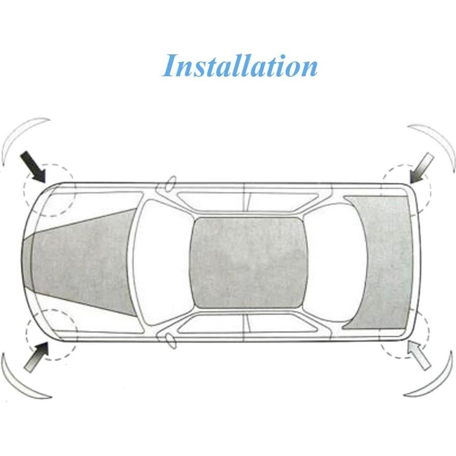 Protector de Esquinas de Parachoques WeFoonLo Universal Negro