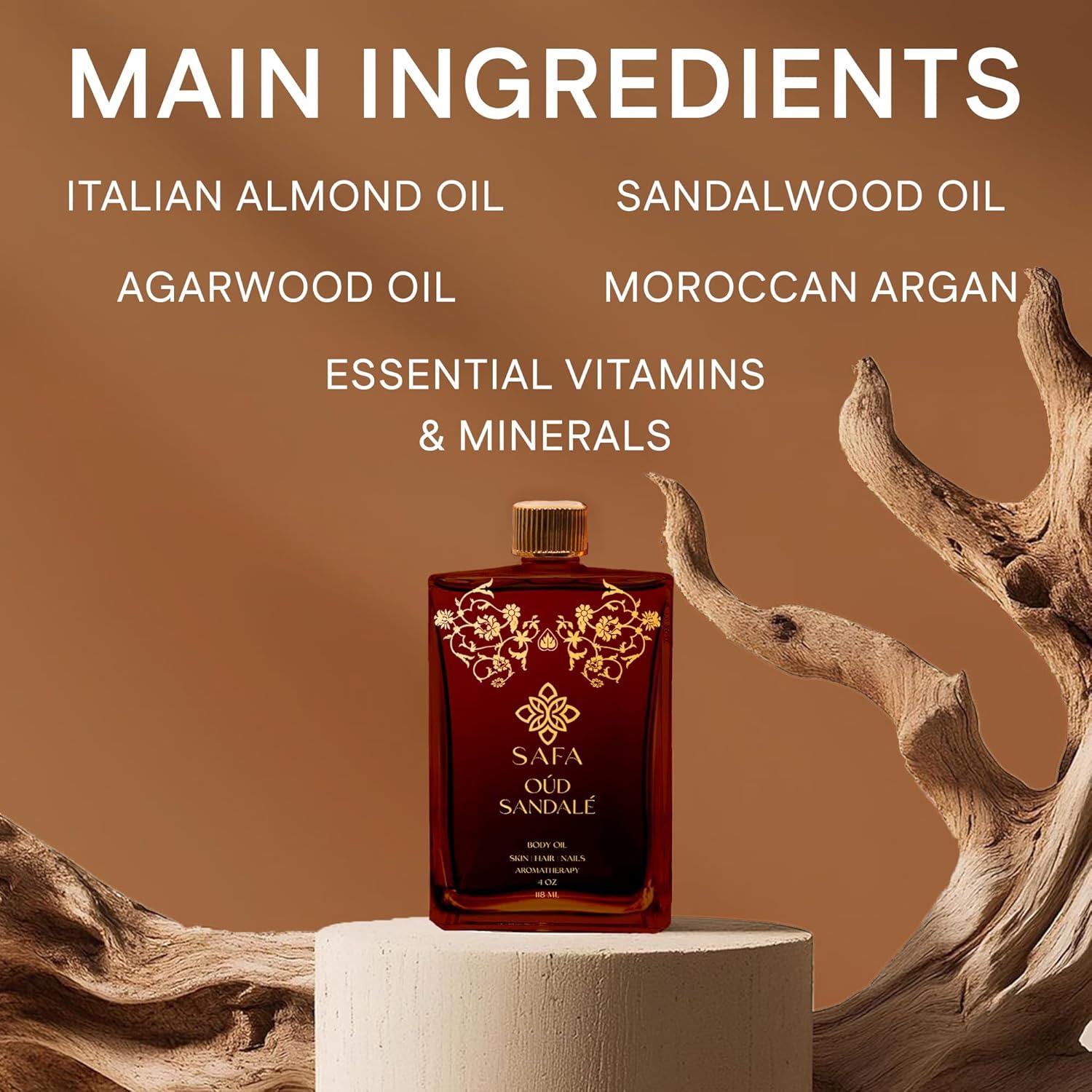 Aceite Esencial Orgánico SAFA Sándalo Oud 118 ml - Hidratante