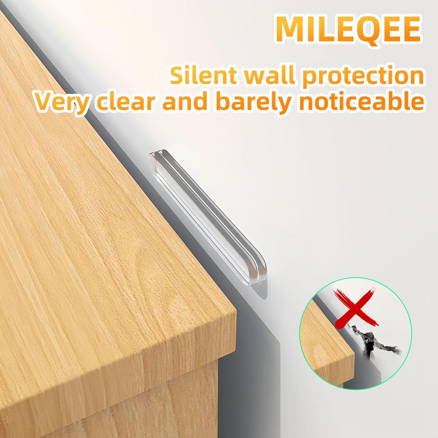 10 Tiras Protectores Transparentes MILEQEE para Puertas y Muebles