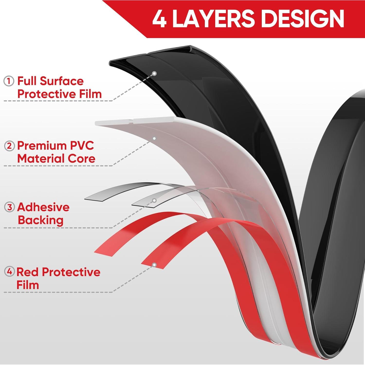 Protector de Esquinas de Pared Autoadhesivo Mavionor 2cm x 6.1m Negro