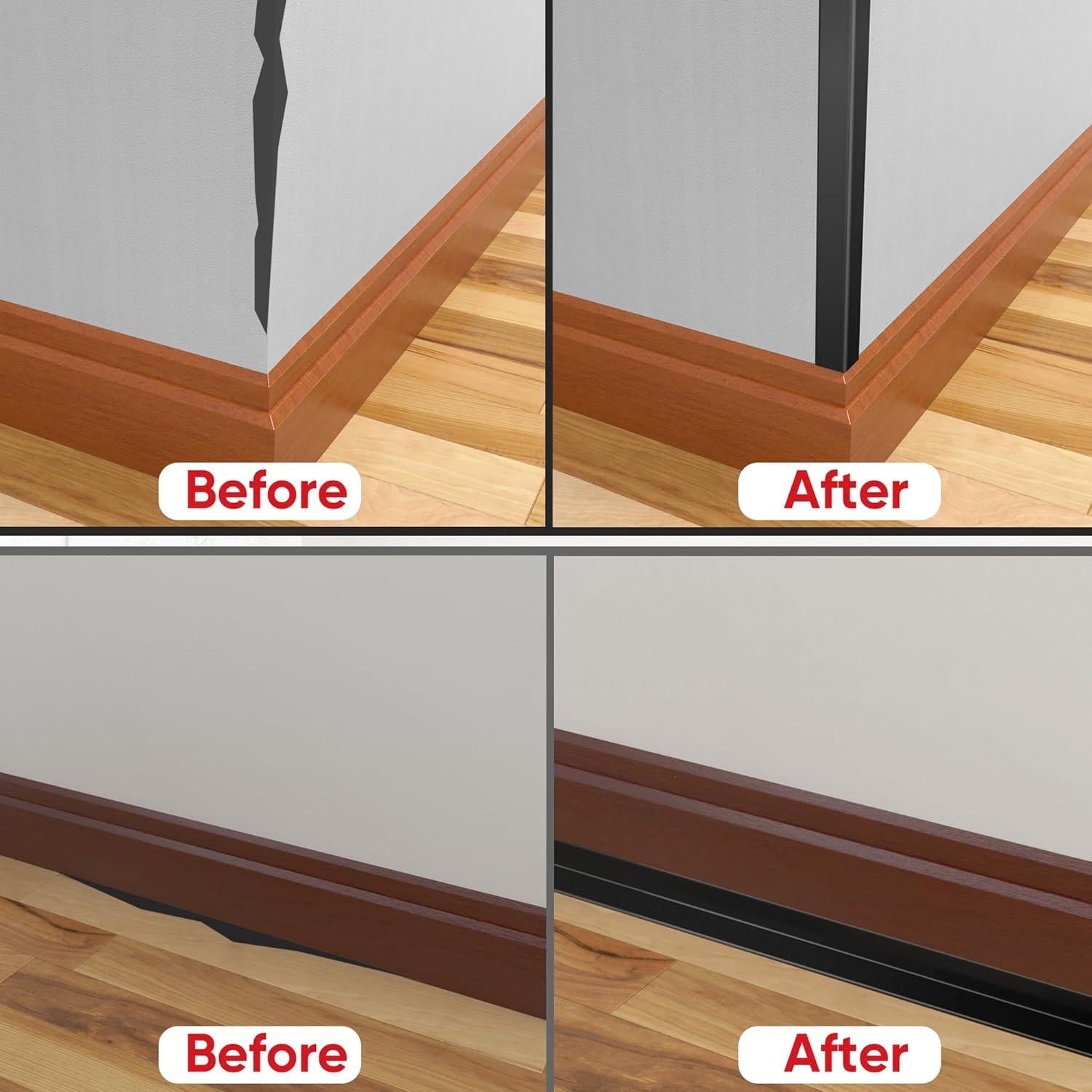 Protector de Esquinas de Pared Autoadhesivo Mavionor 2cm x 6.1m Negro