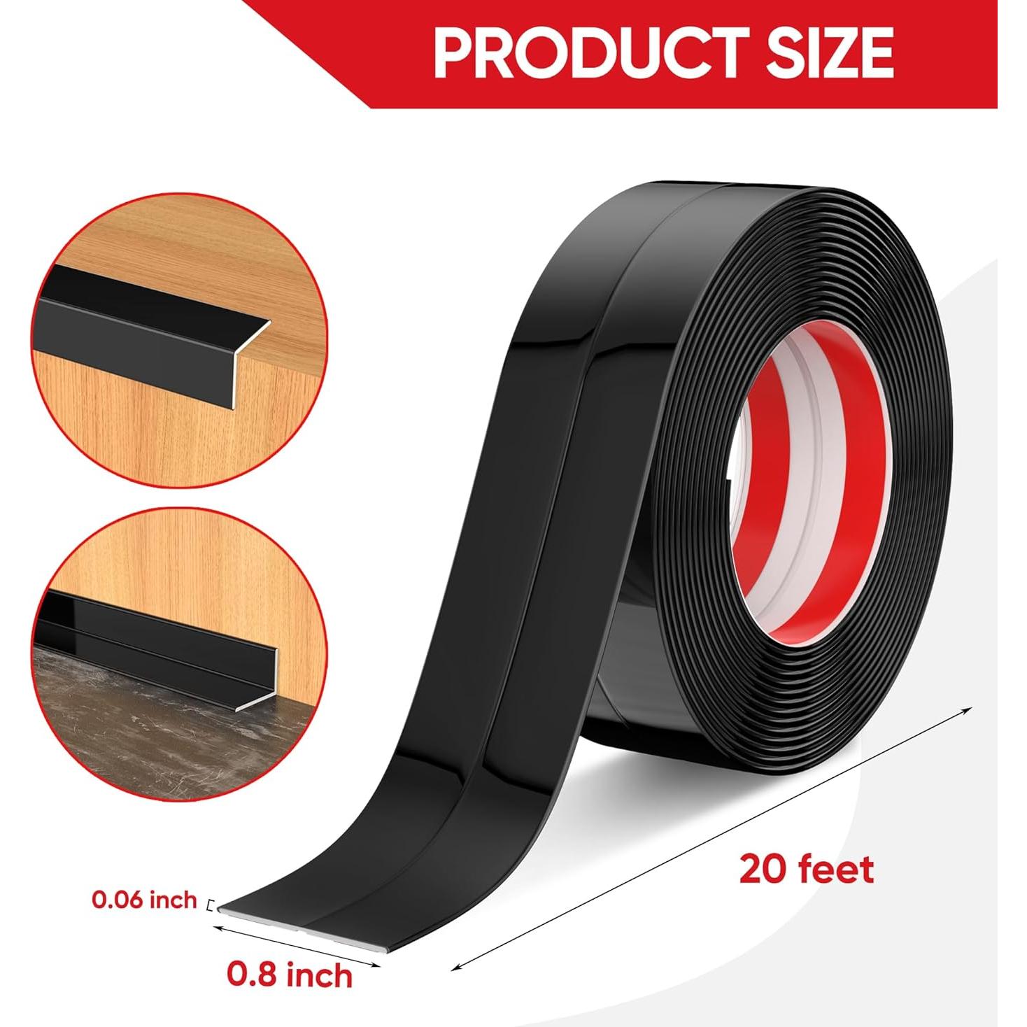 Protector de Esquinas de Pared Autoadhesivo Mavionor 2cm x 6.1m Negro