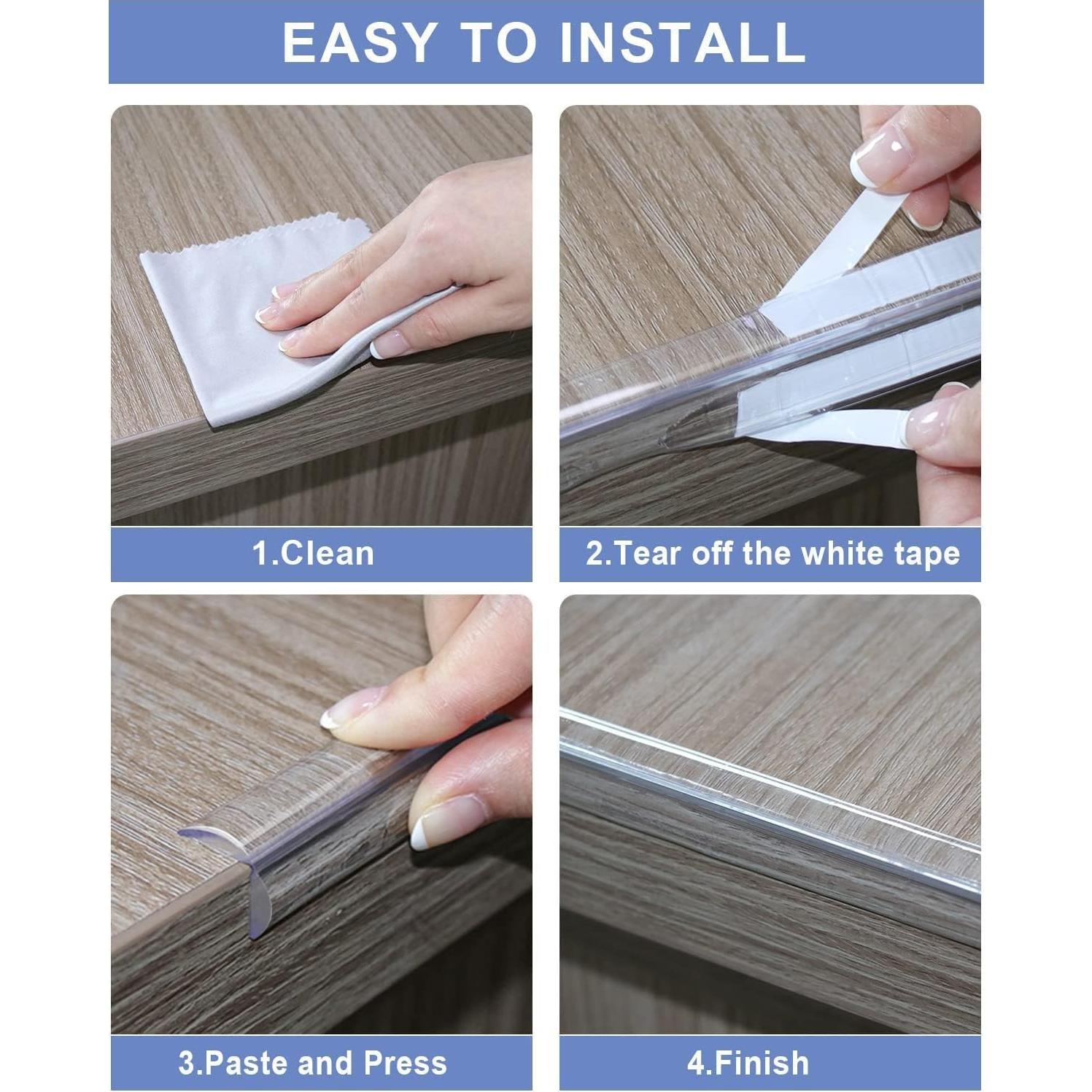 Protector de Esquinas para Bebés HOMREALM 2m Silicona Transparente