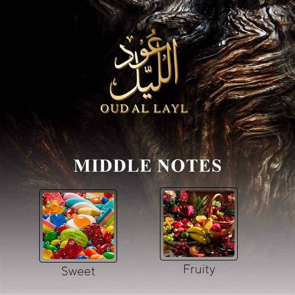 Oud Al Layl Perfume - Eau de Parfum Spray - Sweet Fruity & Floral Fragrance for Women & Men - 100 ml