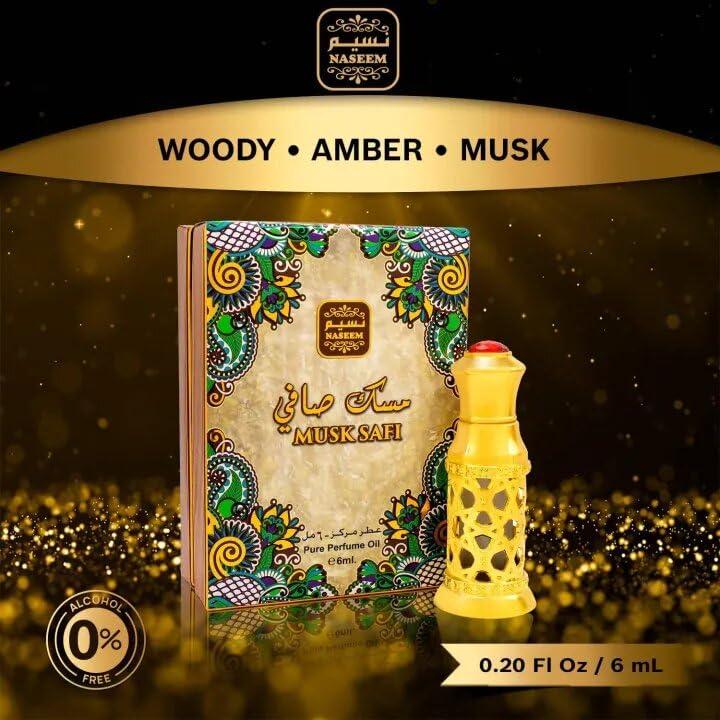 Aceite de Perfume Naseem Musk Safi 6ml Hipoalergénico