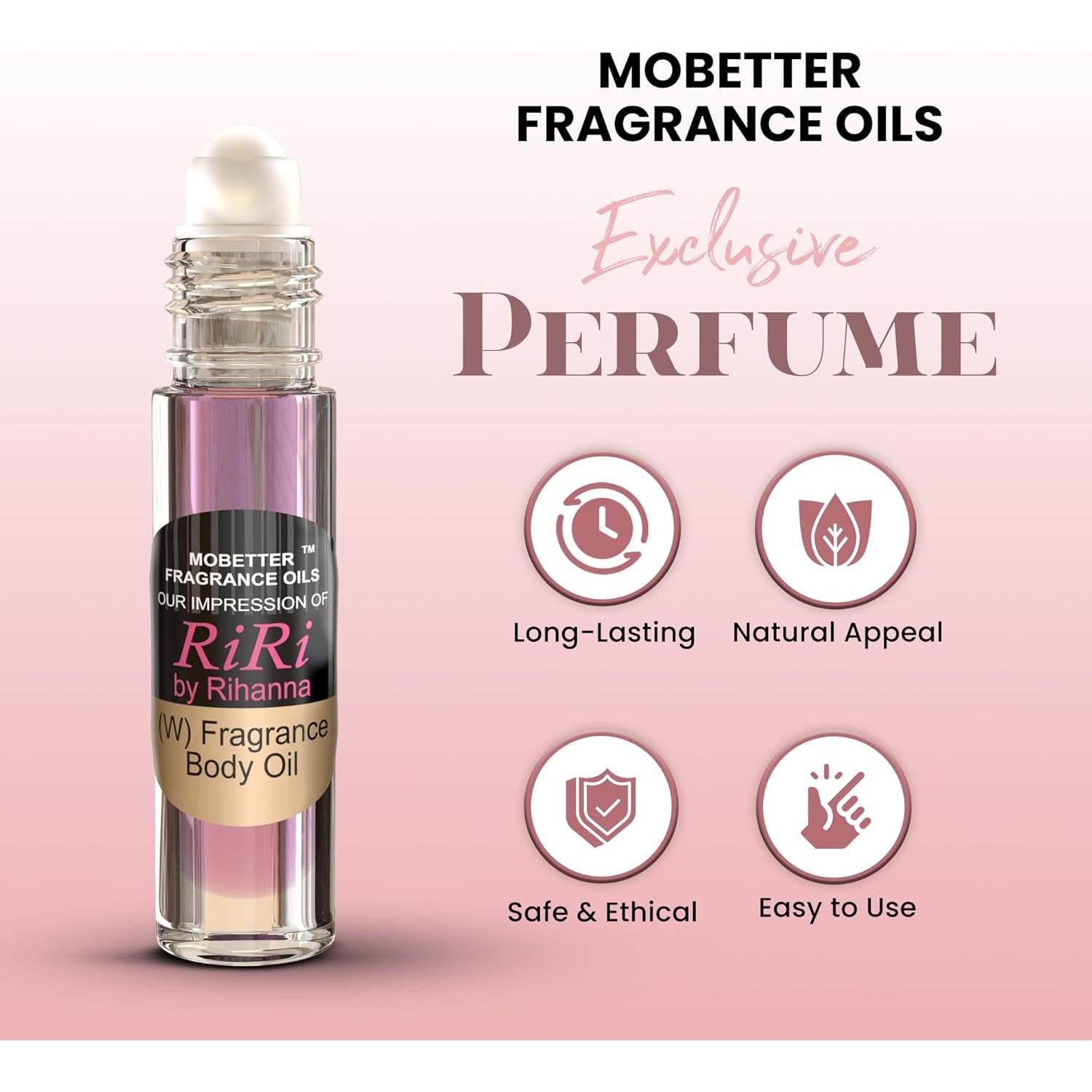 Aceite Corporal de Fragancia Mobetter RiRi 45g - Sin Alcohol