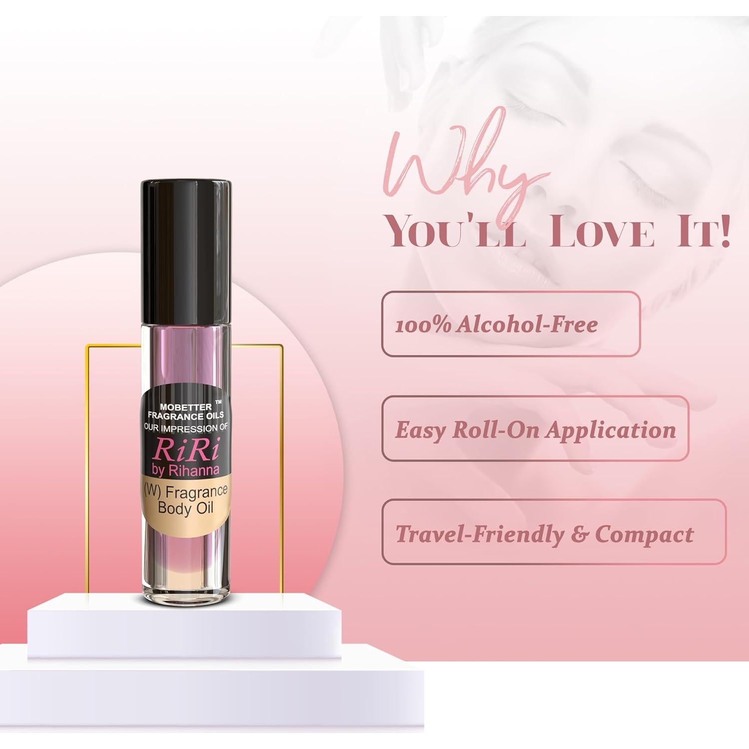 Aceite Corporal de Fragancia Mobetter RiRi 45g - Sin Alcohol