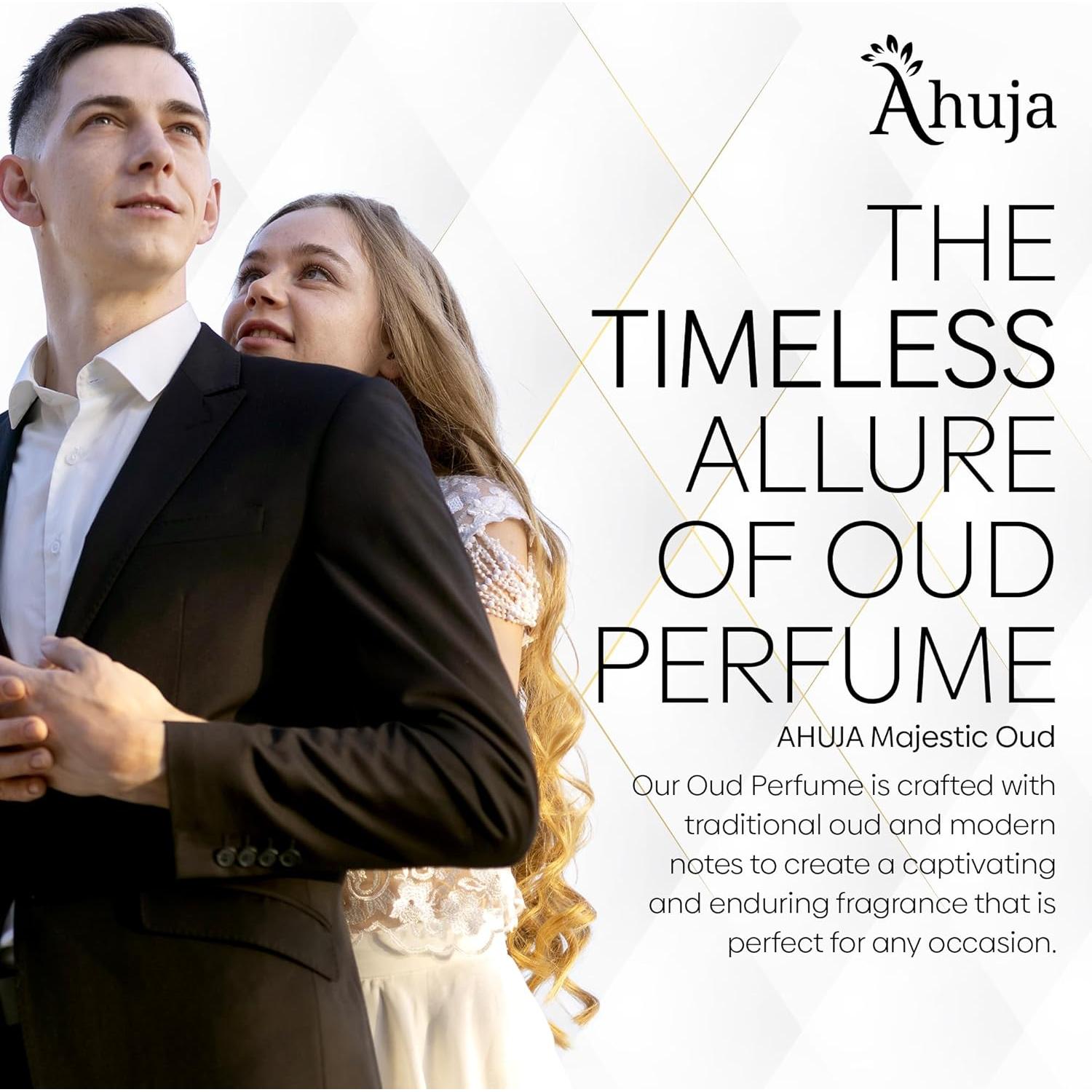 AHUJA Oud Majestuoso Eau De Parfum Unisex 100 ml - Fragancia Lujosa