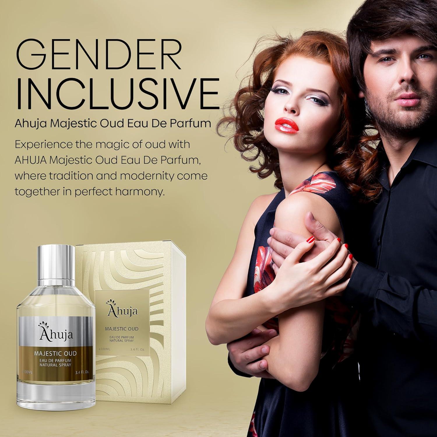 AHUJA Oud Majestuoso Eau De Parfum Unisex 100 ml - Fragancia Lujosa