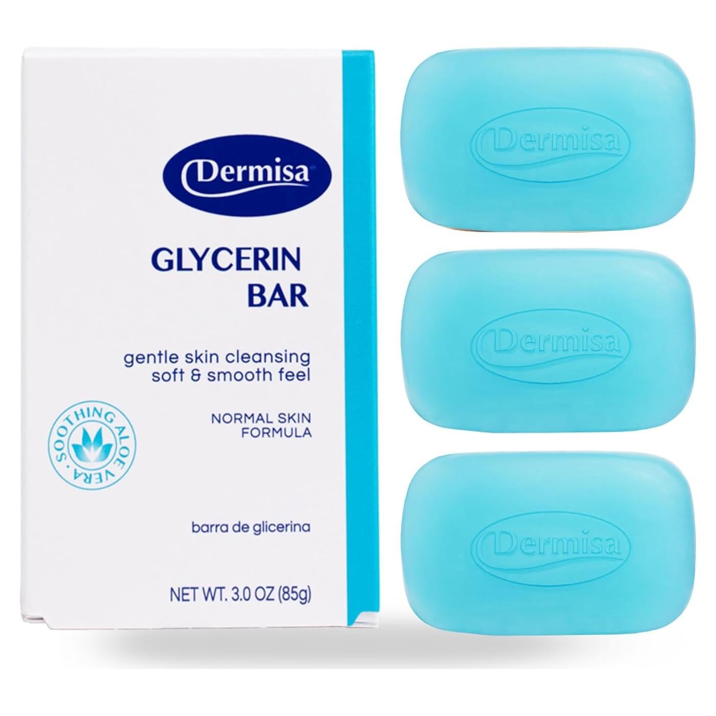 Barra de Glicerina Dermisa con Aloe Vera - 3 Piezas 85g