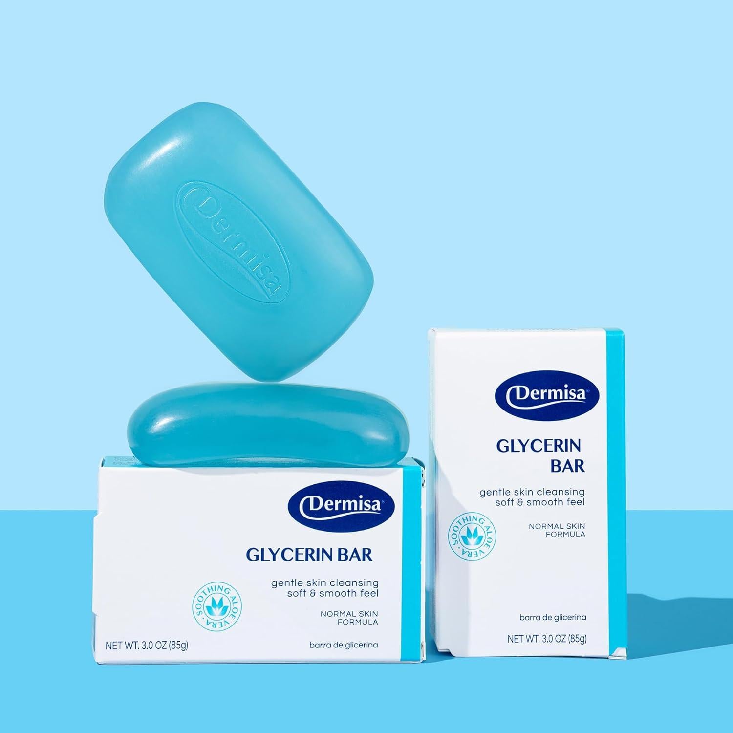 Barra de Glicerina Dermisa con Aloe Vera - 3 Piezas 85g