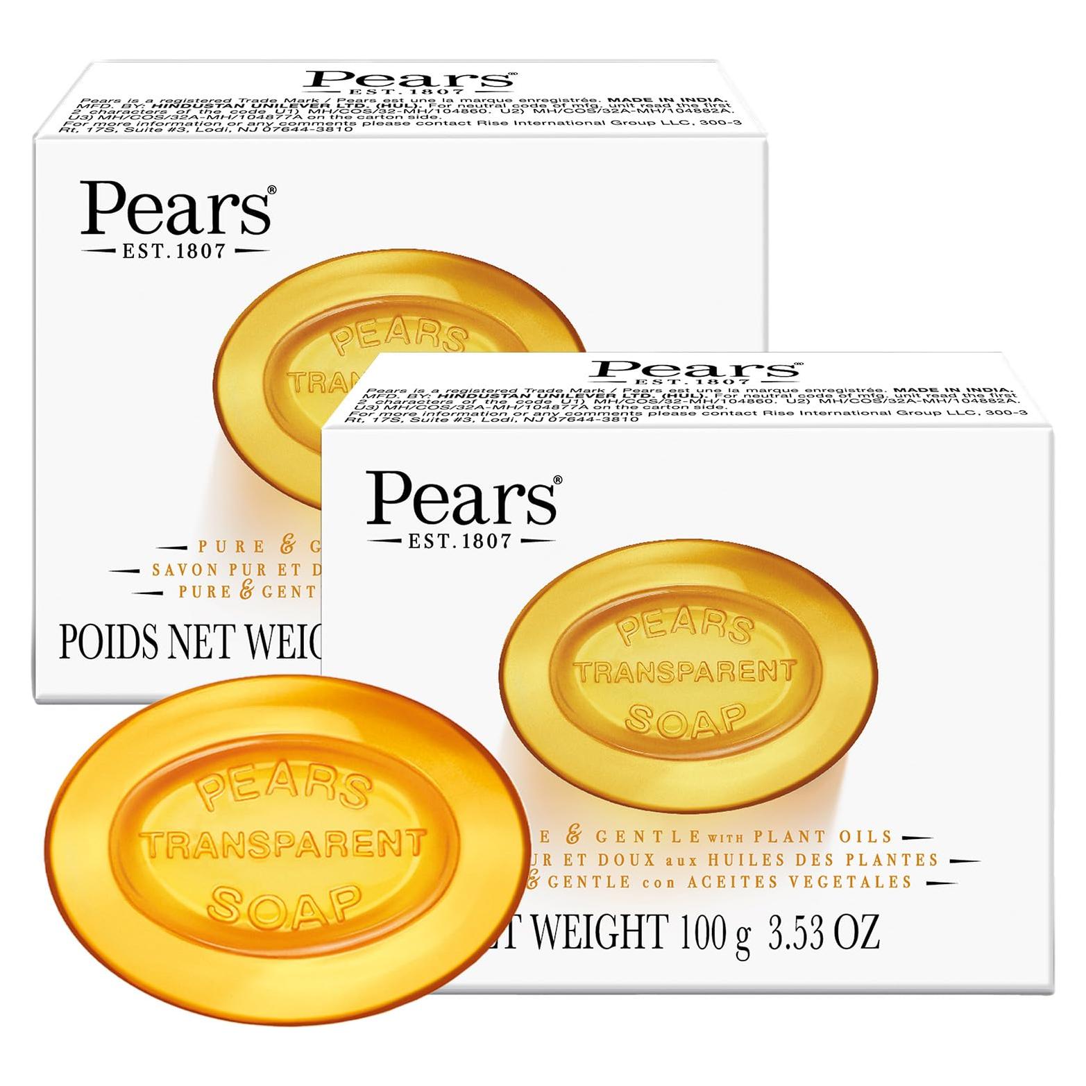 Jabón de Glicerina Pears Ámbar 100g x2 - Hidratante Natural