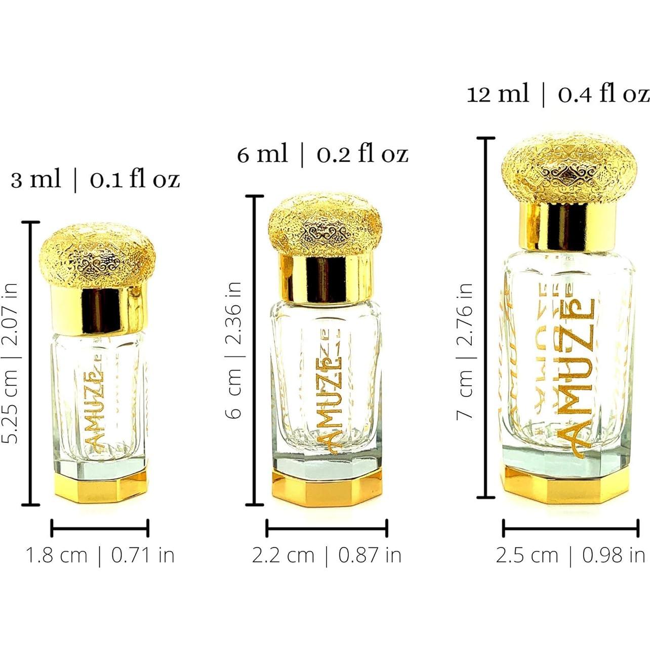Aceite de Perfume Amuze 12 ml Ámbar Vegano Libre de Alcohol