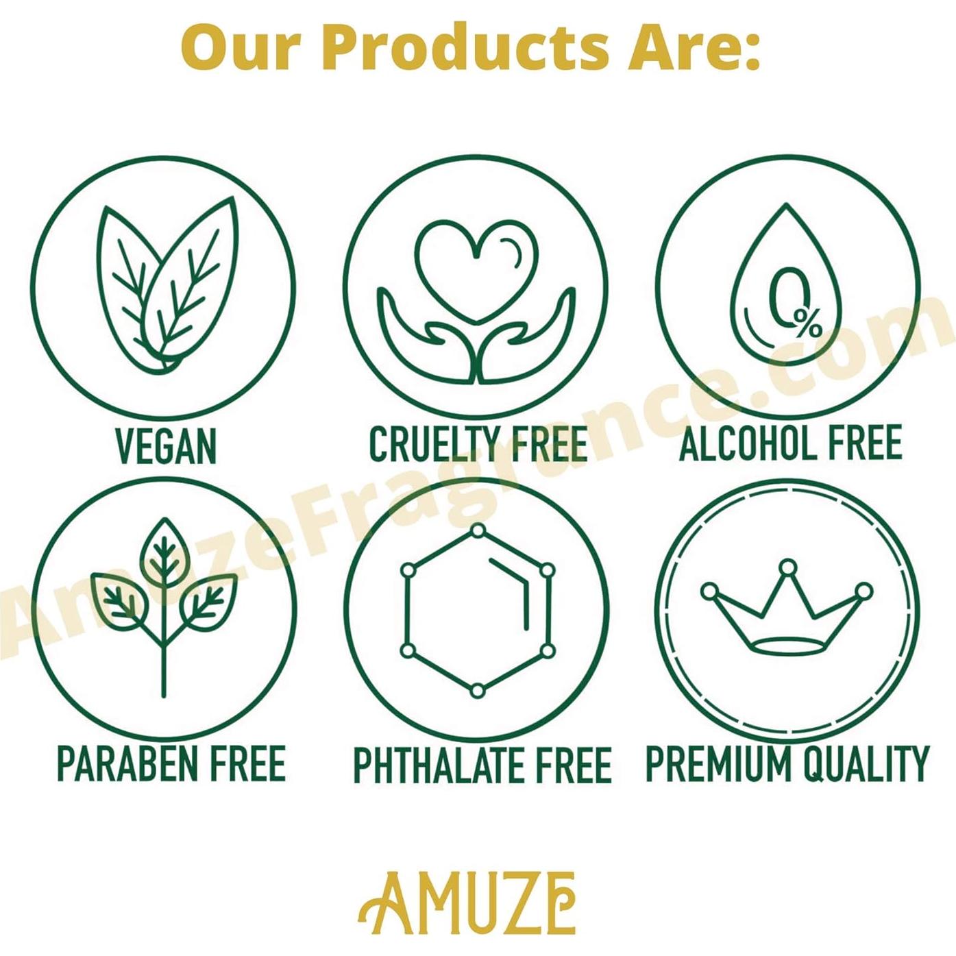 Aceite de Perfume Amuze 12 ml Ámbar Vegano Libre de Alcohol
