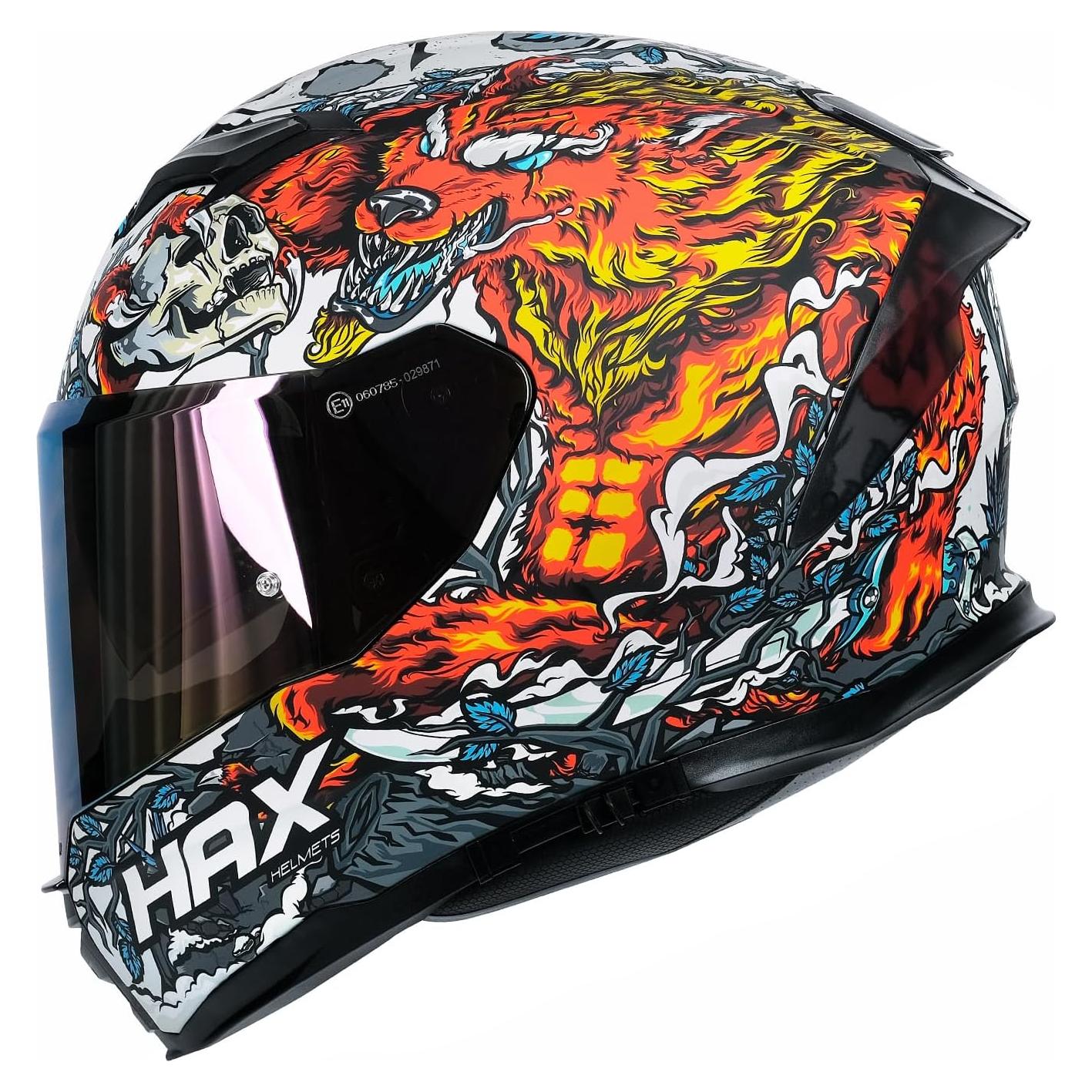 Casco HAX Force XL Brilla en la Oscuridad Rojo