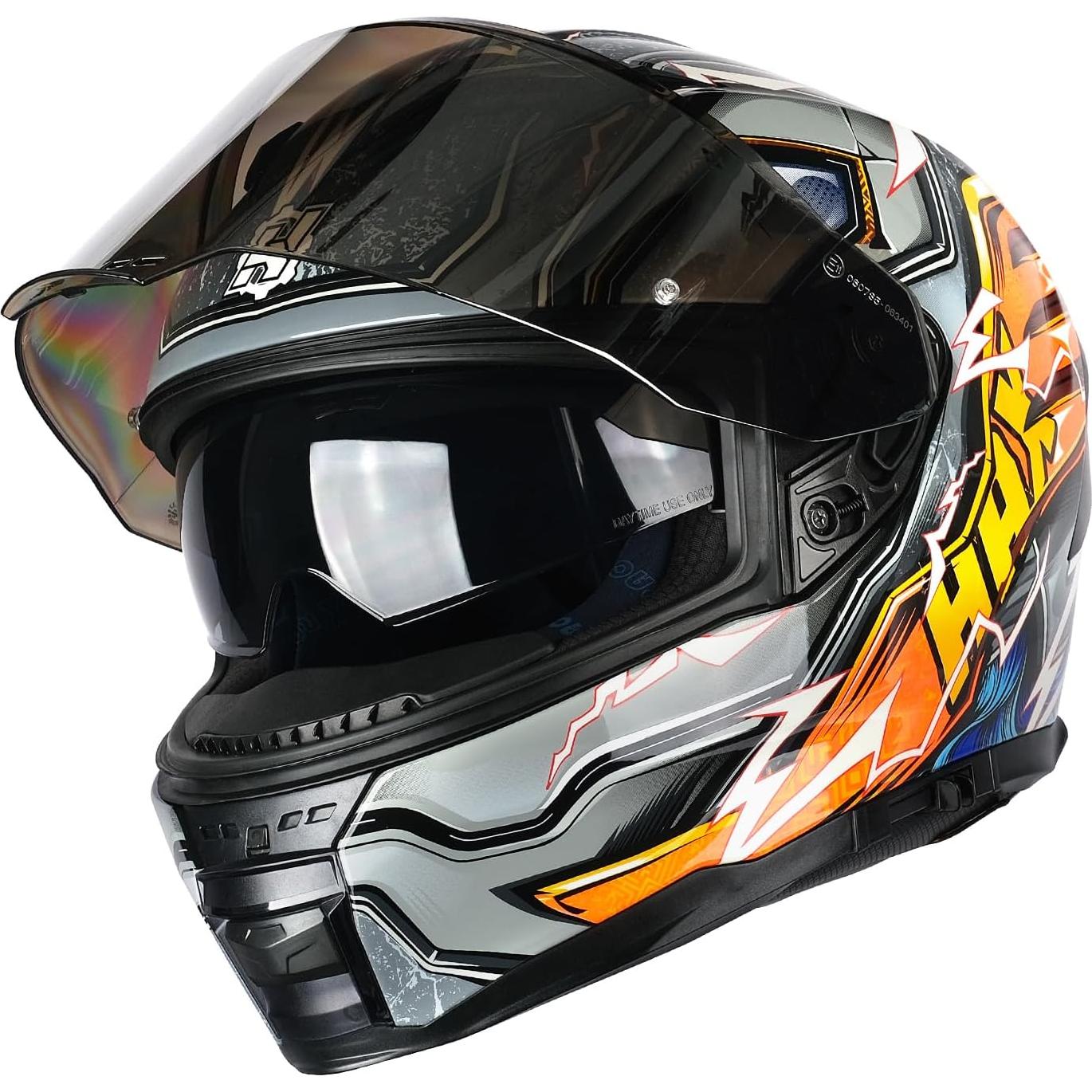Casco HAX Fuerza Aerodinámico Brilla en la Oscuridad M