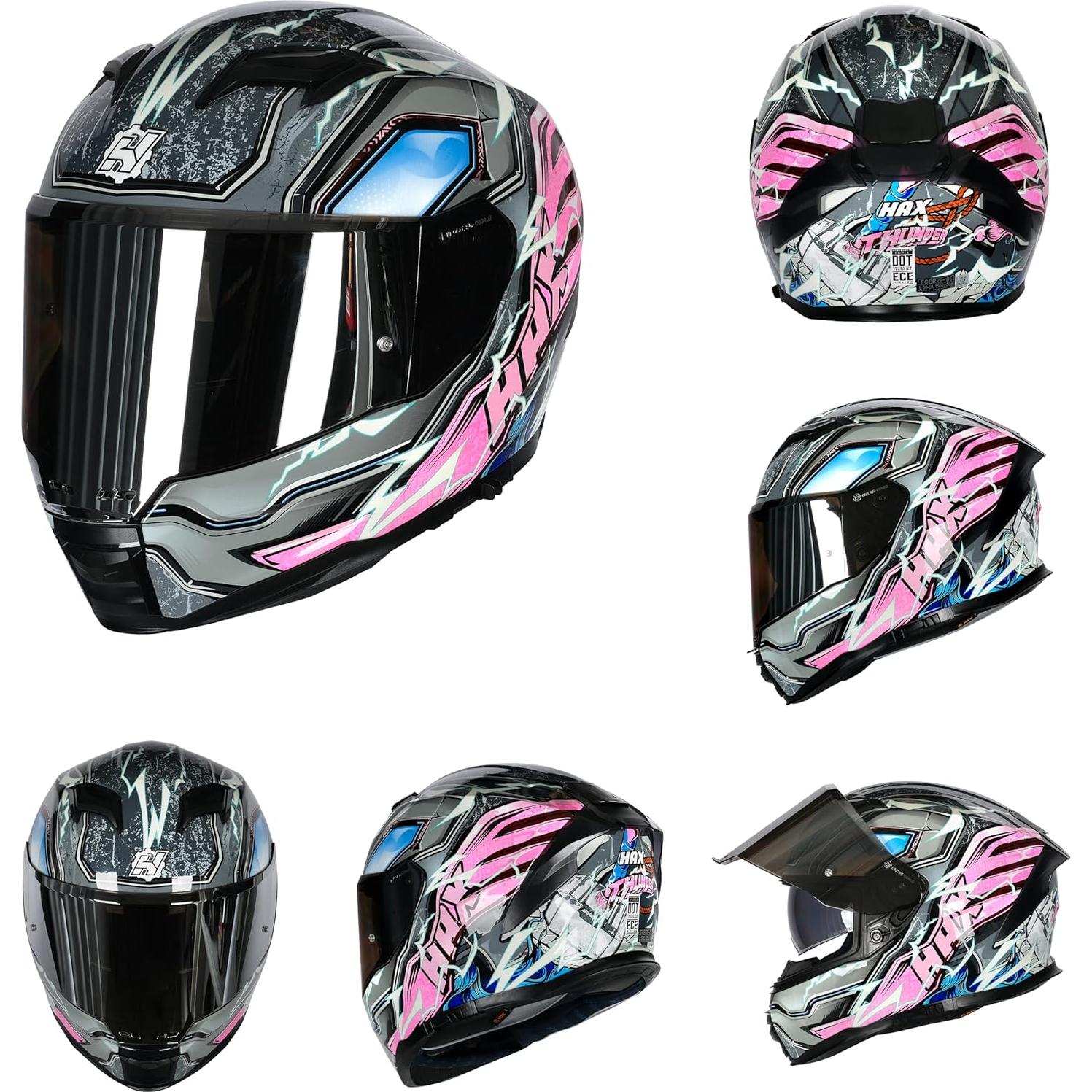 Casco HAX Fuerza Aerodinámico Rosa Trueno para Bicicleta