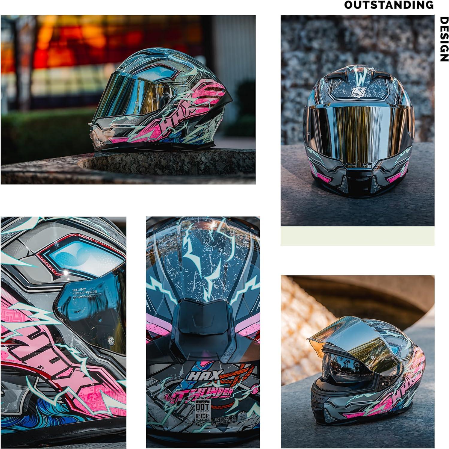 Casco HAX Fuerza Aerodinámico Rosa Trueno para Bicicleta