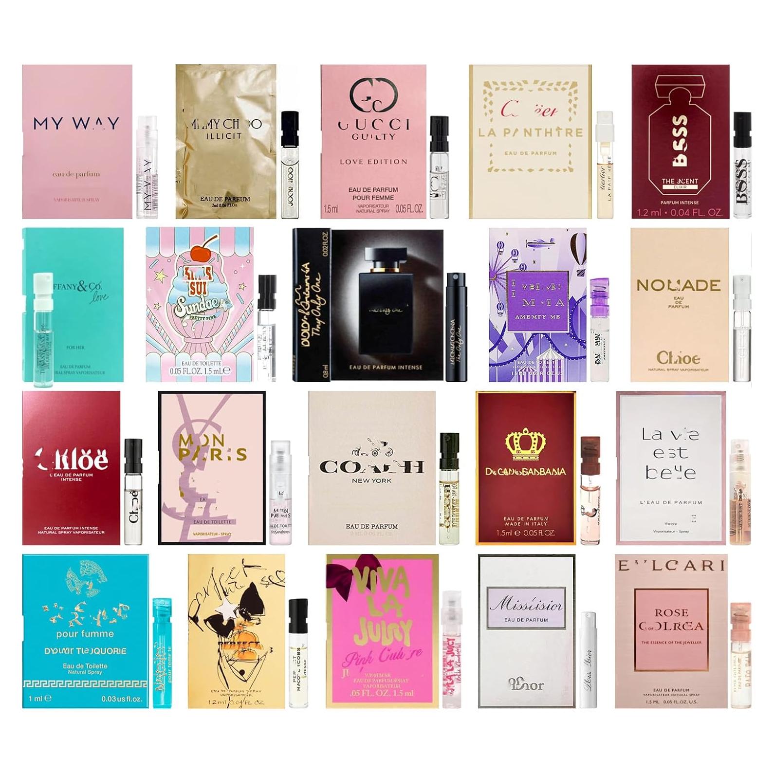 Set de Muestras de Fragancias para Mujeres - 6 Viales de 0.57 a 1.70 g