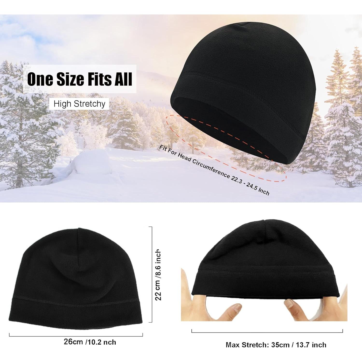Gorros de Forro Polar 12 Piezas para Hombres y Mujeres