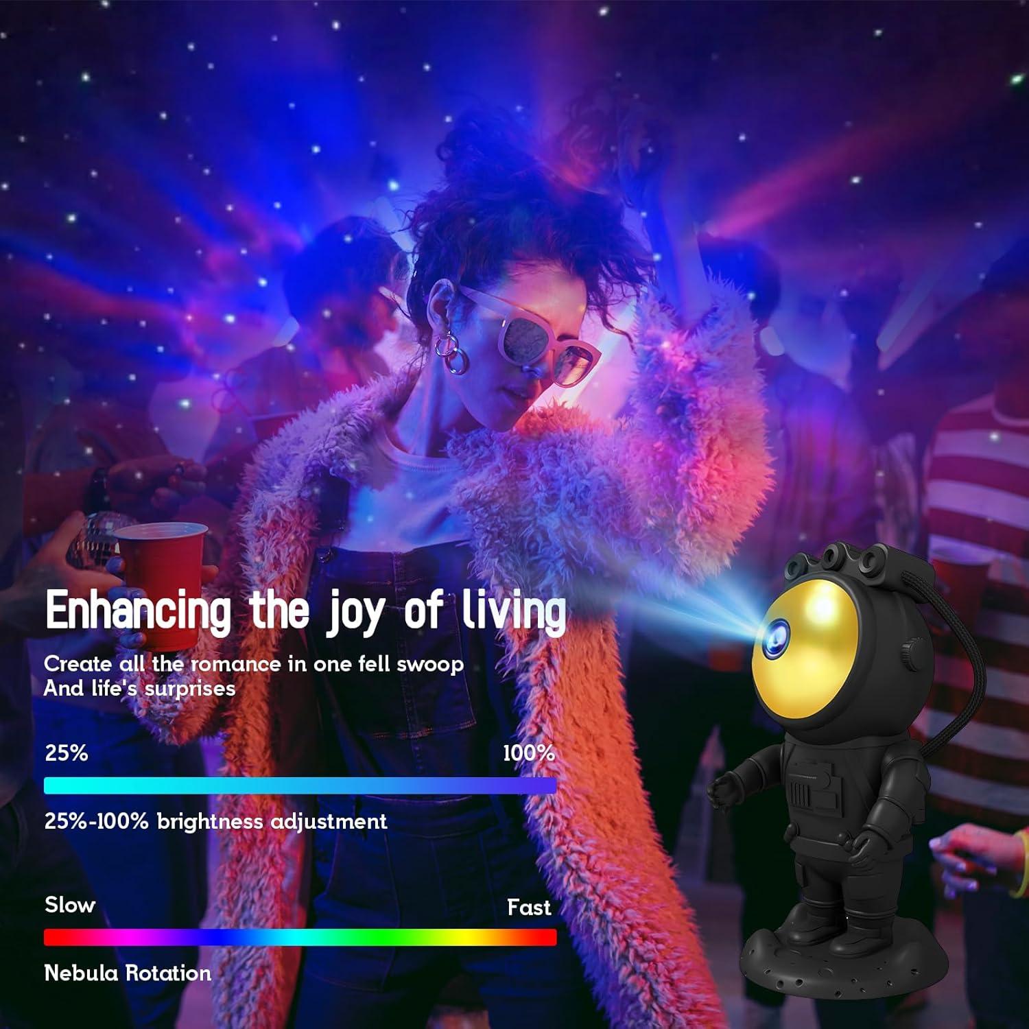 Proyector de Estrellas MYSTILUCK Astronauta LED con Control Remoto