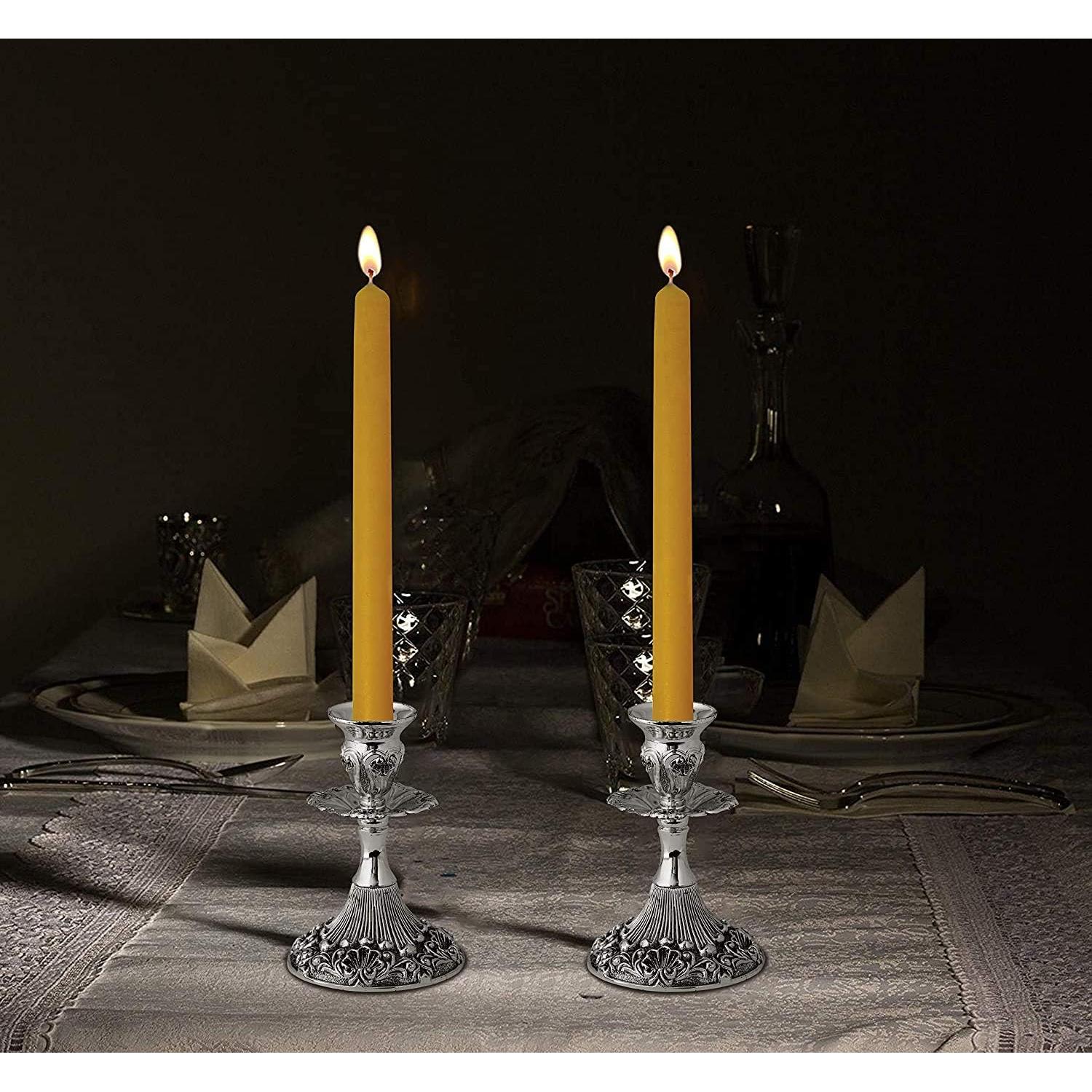 Velas de Cera de Abeja Hyoola 21.6 cm - Paquete de 12 - Sin Aroma