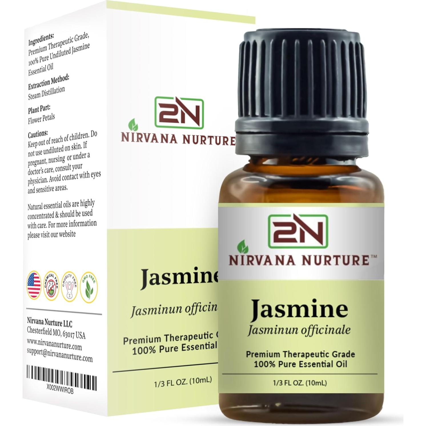 Aceite Esencial de Jazmín 100% Puro 10 ml Nirvana Nurture