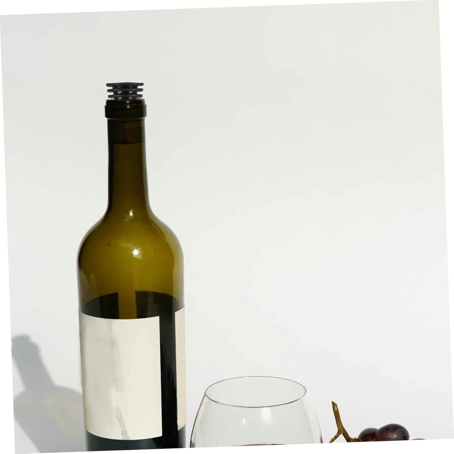 10 Tapones de Silicona para Botellas de Vino SKISUNO