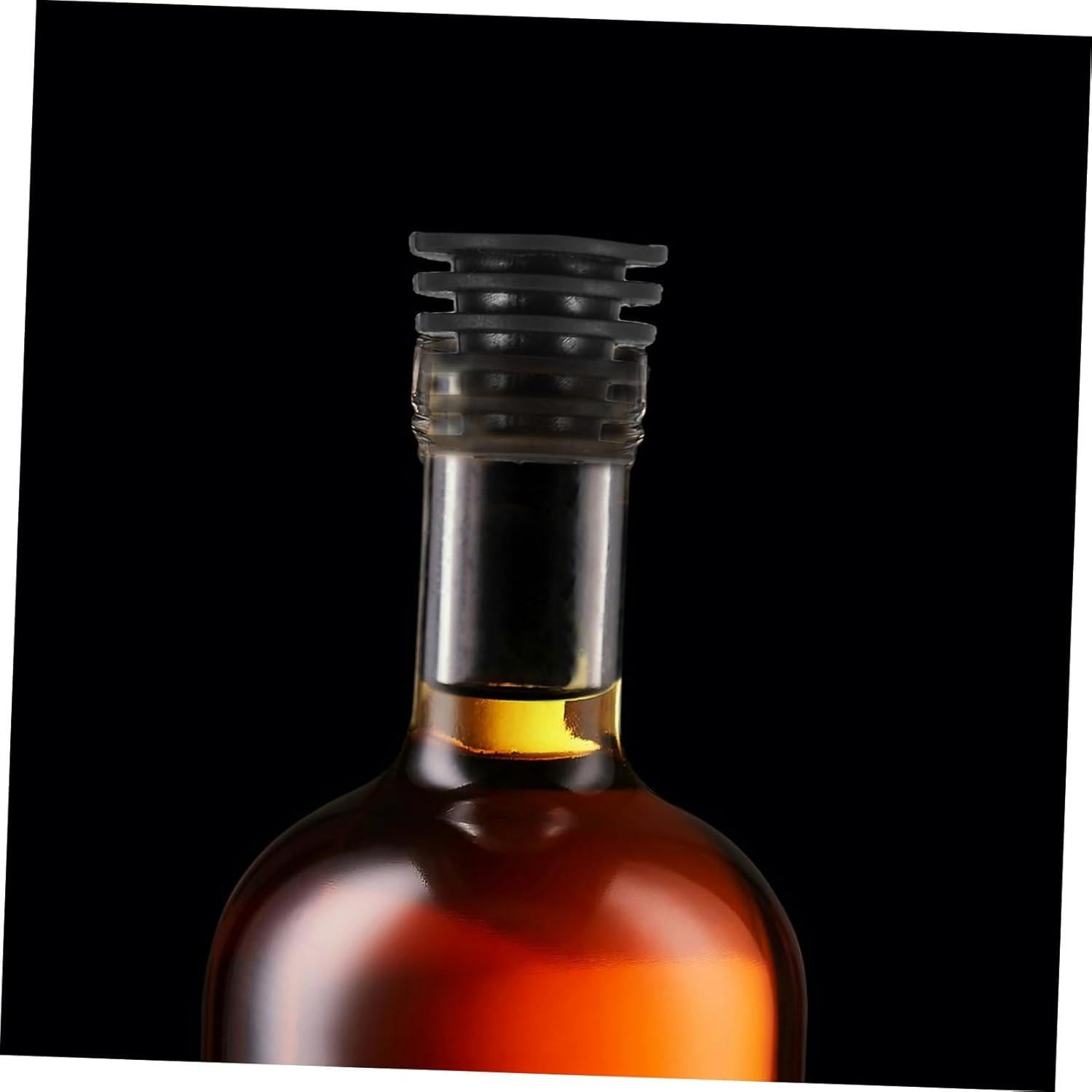 10 Tapones de Silicona para Botellas de Vino SKISUNO