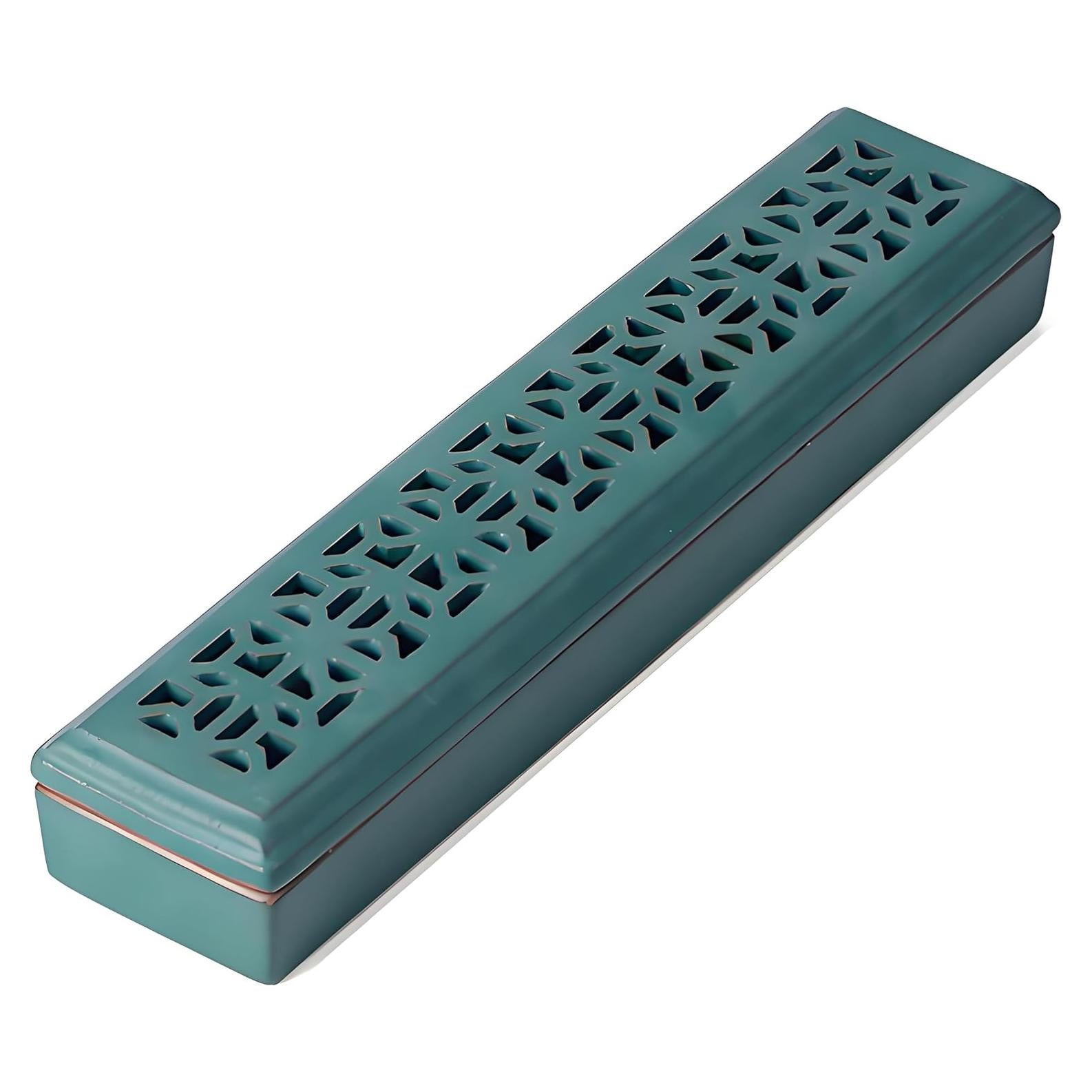 Soporte de Incienso Cerámica Sisims Verde 24 cm para Meditación