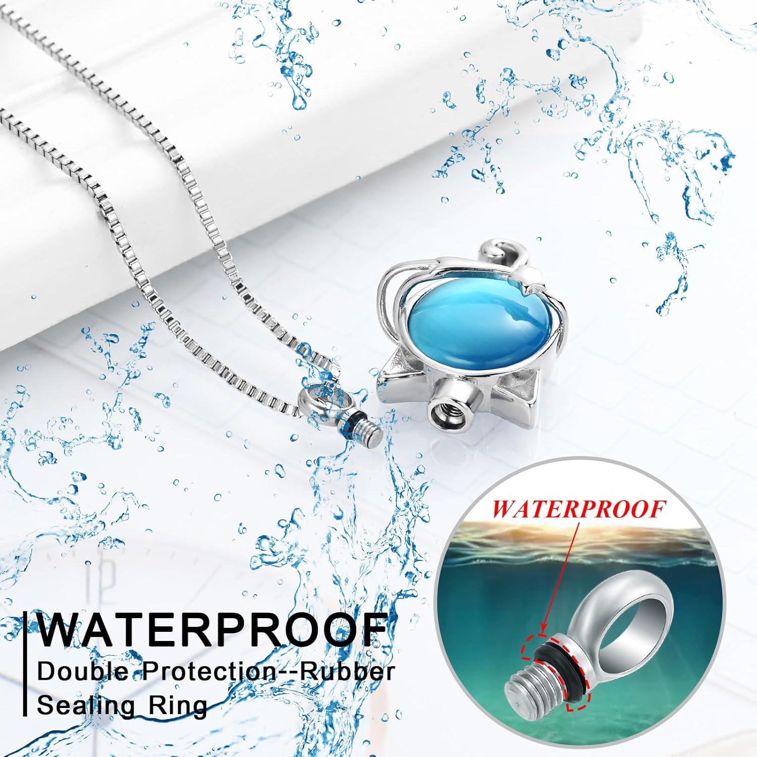 Collar de cremación XSMZB para cenizas de mascotas en piedra lunar