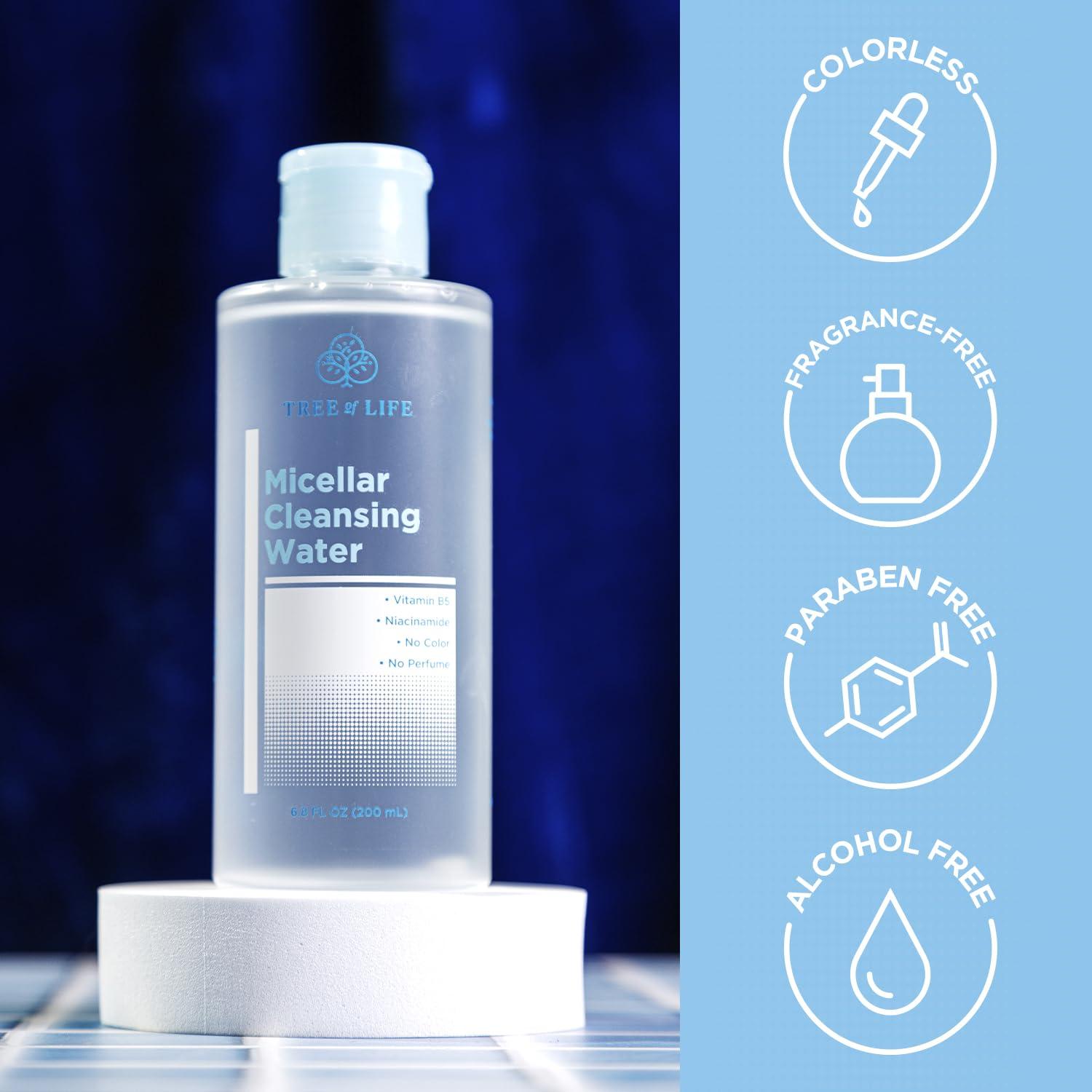 Agua Micelar Limpiadora 200 ml Árbol de la Vida - Desmaquillante con Niacinamida y Vitamina B5