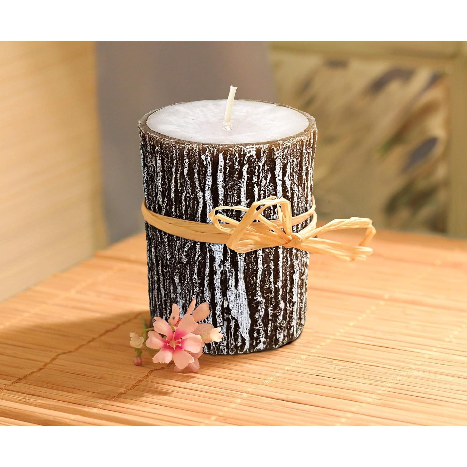 Velas de Pilar Hyoola Timberline - Paquete de 2 - 75mm x 130mm