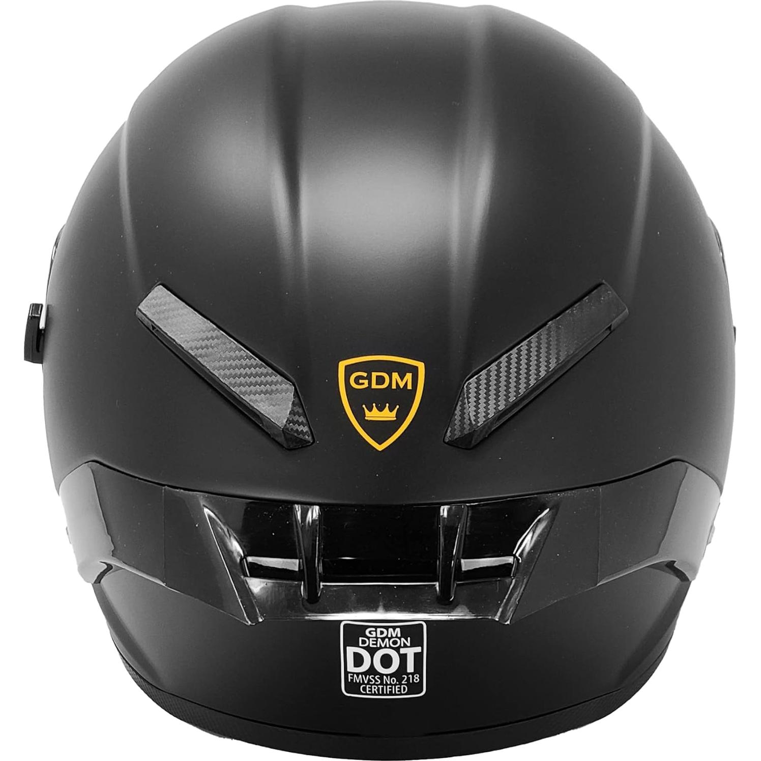 Casco GDM Demon Full Face Negro Mate para Motociclismo