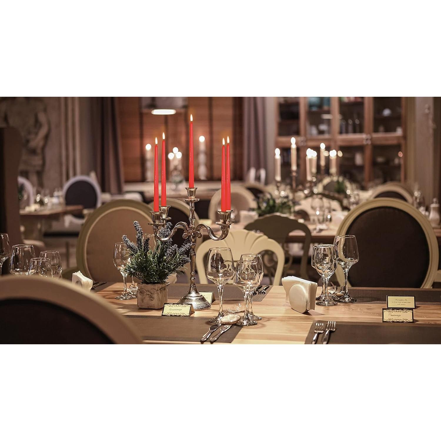 Hyoola Velas Taper Altas Rojas 30.48 cm Sin Goteo 12 Pzas