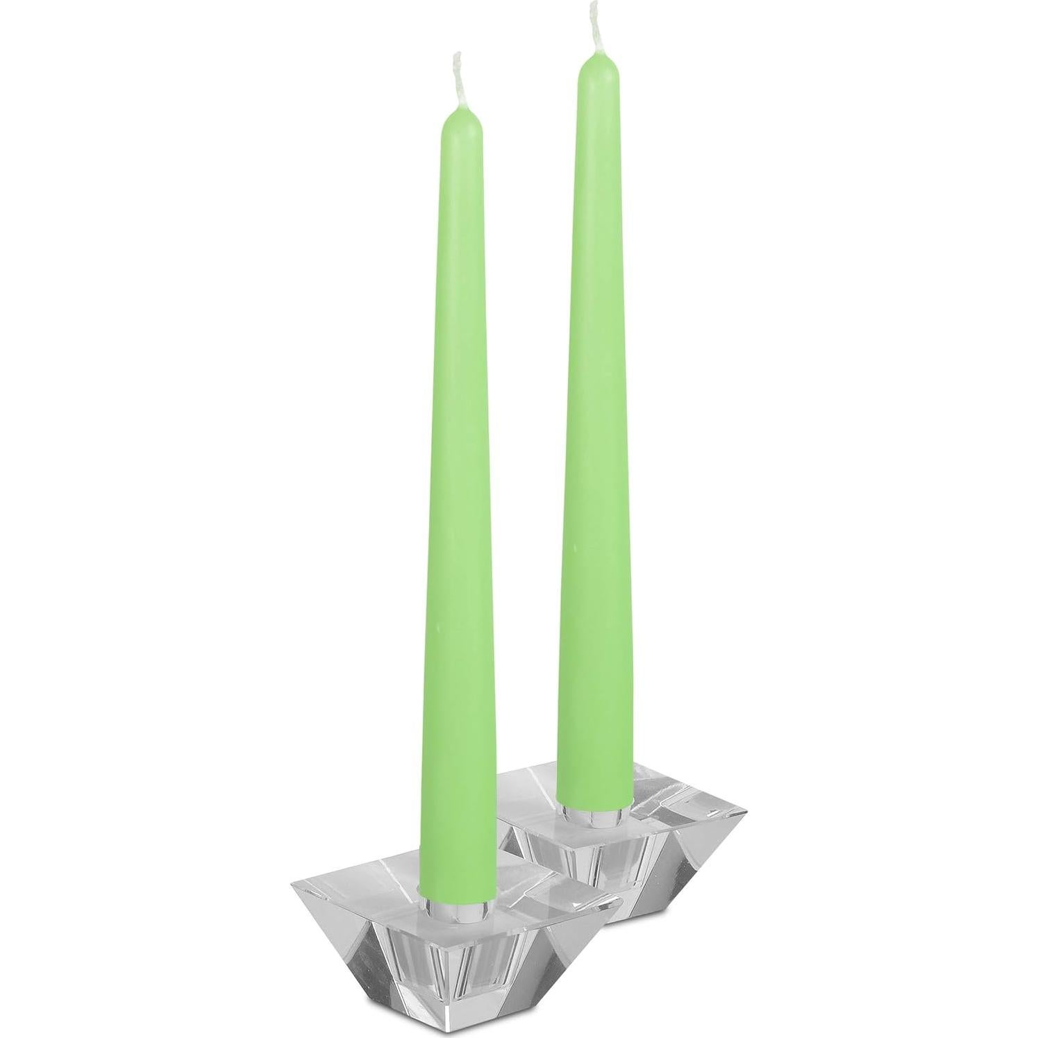 Hyoola Velas Taper Altas 35.56 cm Verde Apio 12 Unidades Sin Goteo