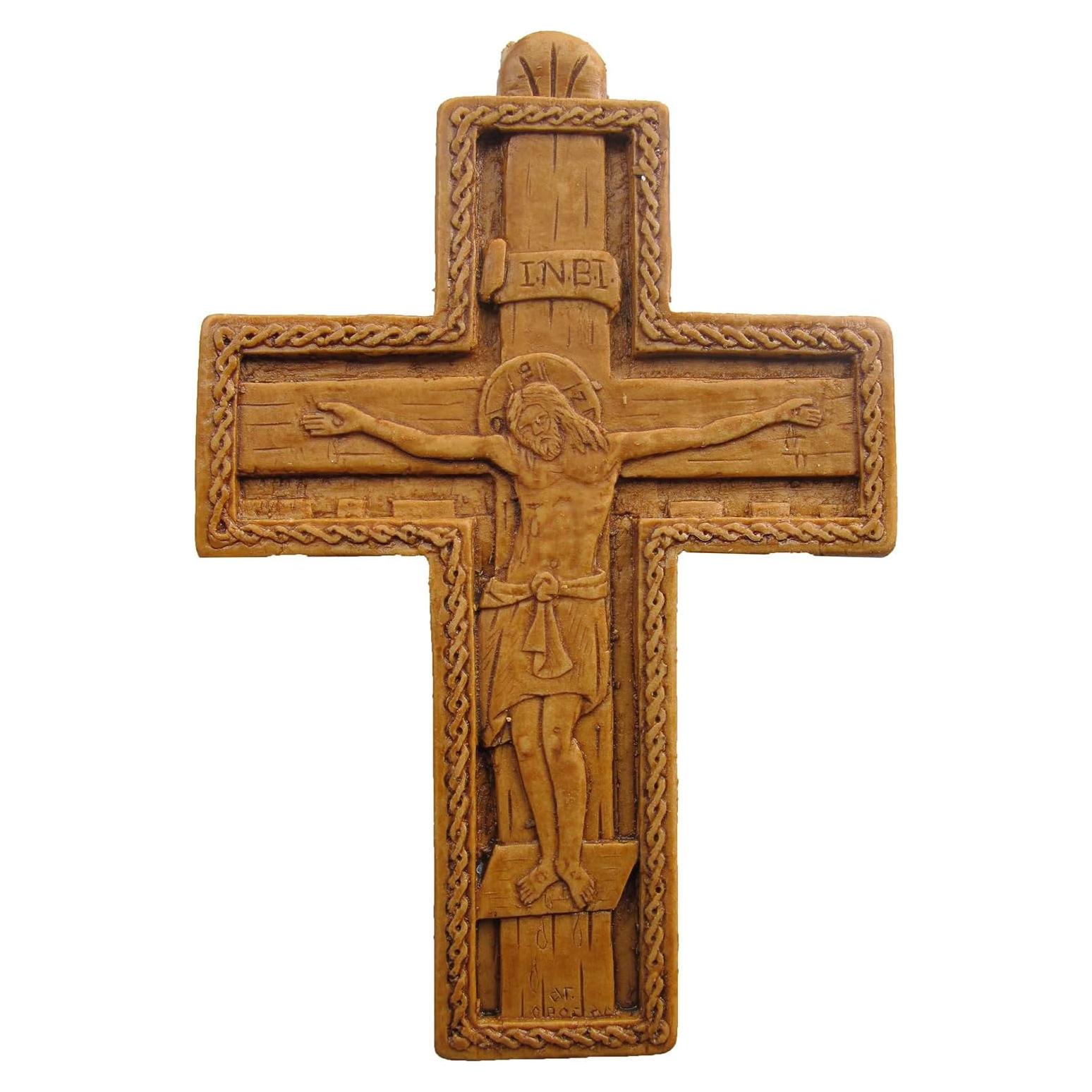 Cruz Aromática Bizantina Tallada a Mano 11x8 cm Monte Athos