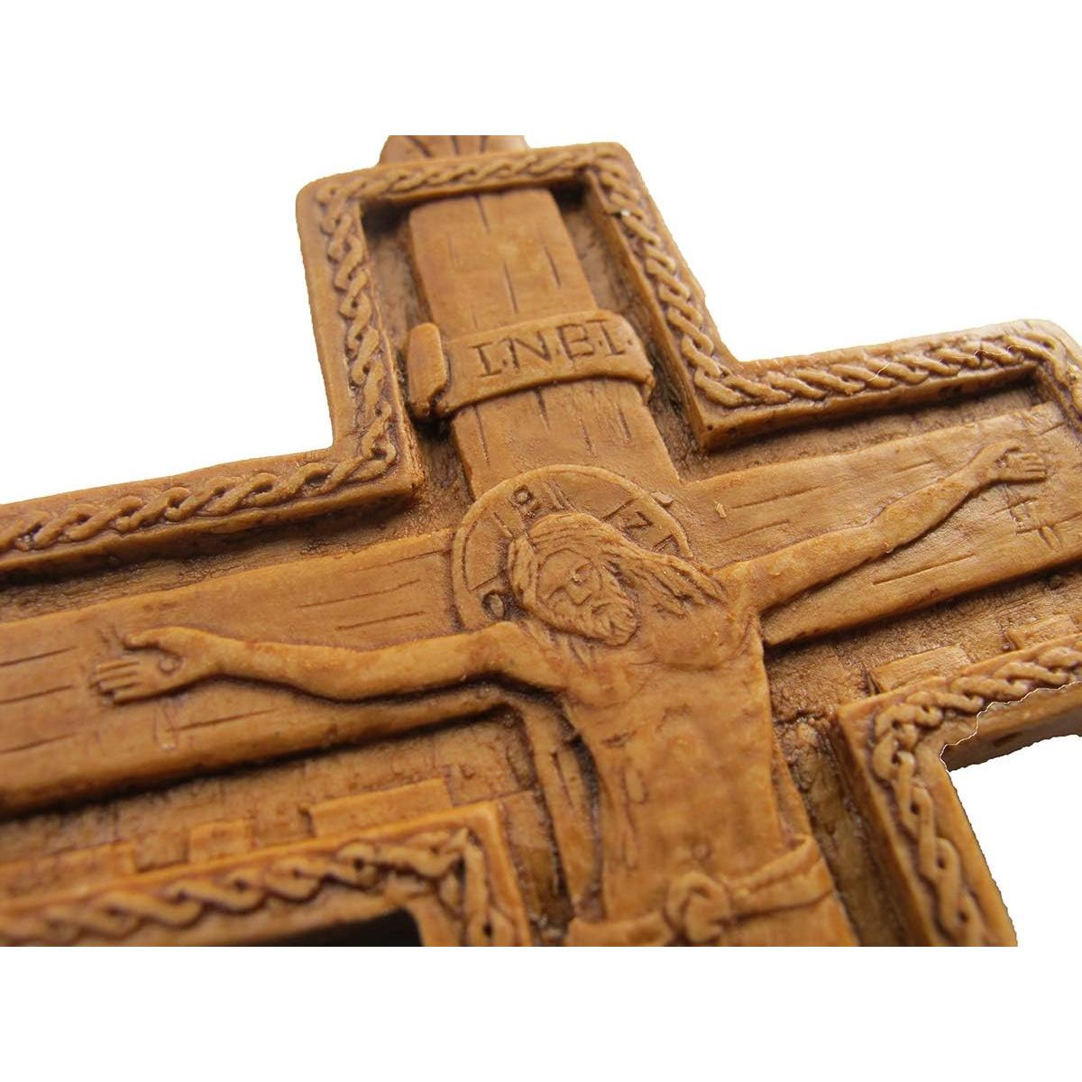 Cruz Aromática Bizantina Tallada a Mano 11x8 cm Monte Athos