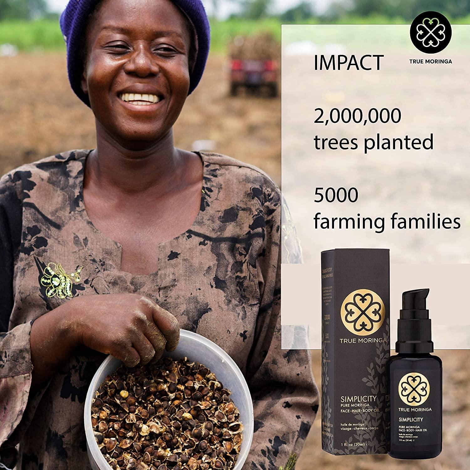 Aceite de Moringa 100% Puro True Moringa 30ml - Hidratante Facial y Capilar