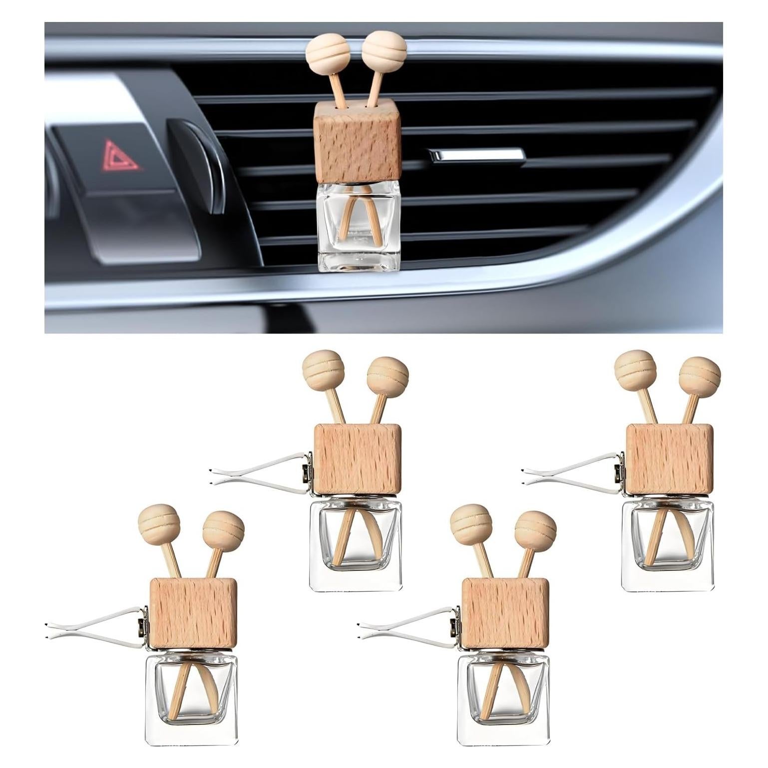 Botella Difusora de Aire Fresco KVAEY 4PCS Vidrio Recargable