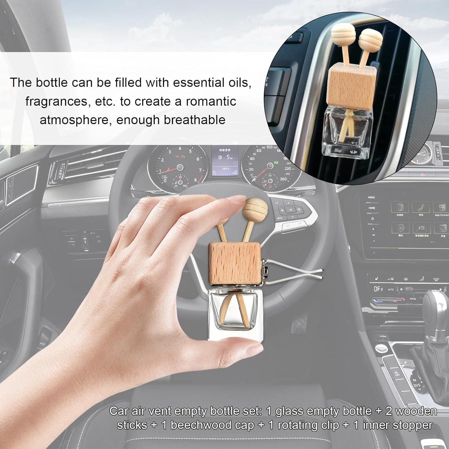 Botella Difusora de Aire Fresco KVAEY 4PCS Vidrio Recargable