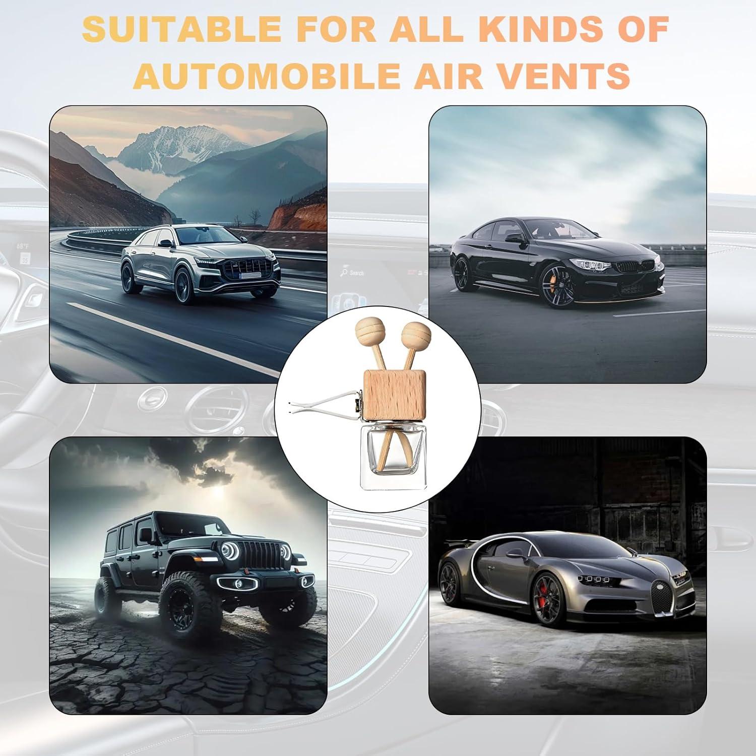 Botella Difusora de Aire Fresco KVAEY 4PCS Vidrio Recargable